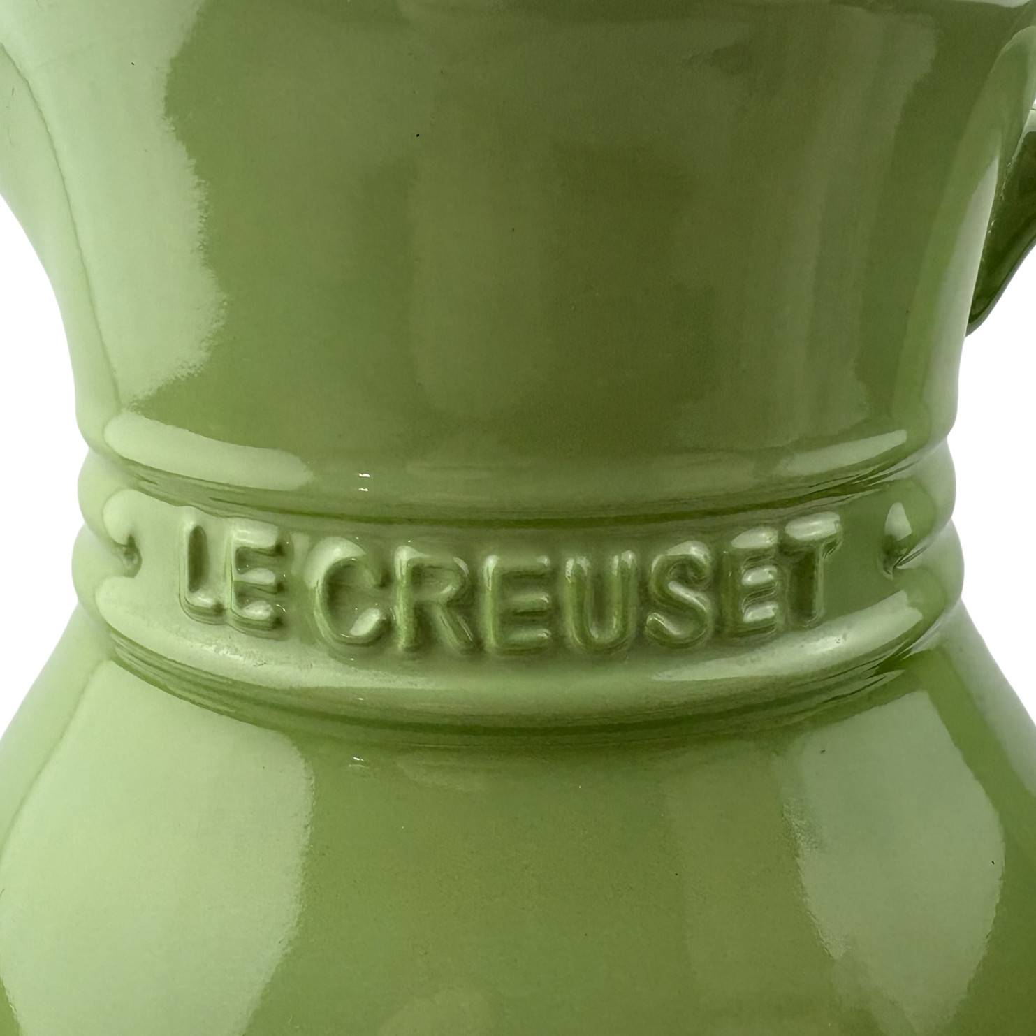 Le Creuset PALM GREEN Beverage Pitcher Jug Large 3 Quart Stoneware 08 49