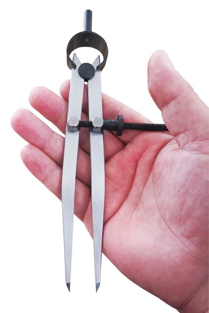 6-Inch Adjustable Lockable Steel Divider Compass for Precise Measurements