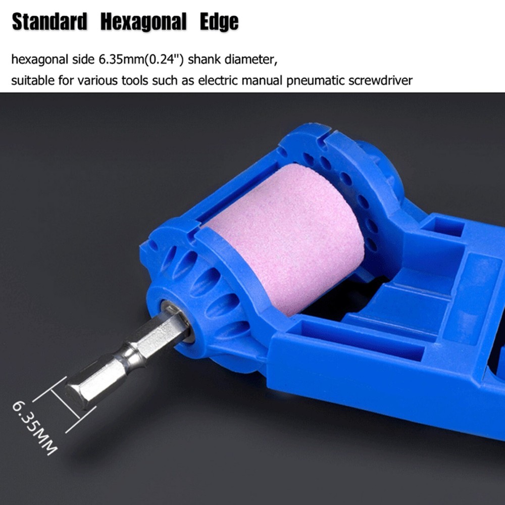 Drill Bit SHARPENER Corundum Grinding Wheel Titanium Portable Powered Tools US