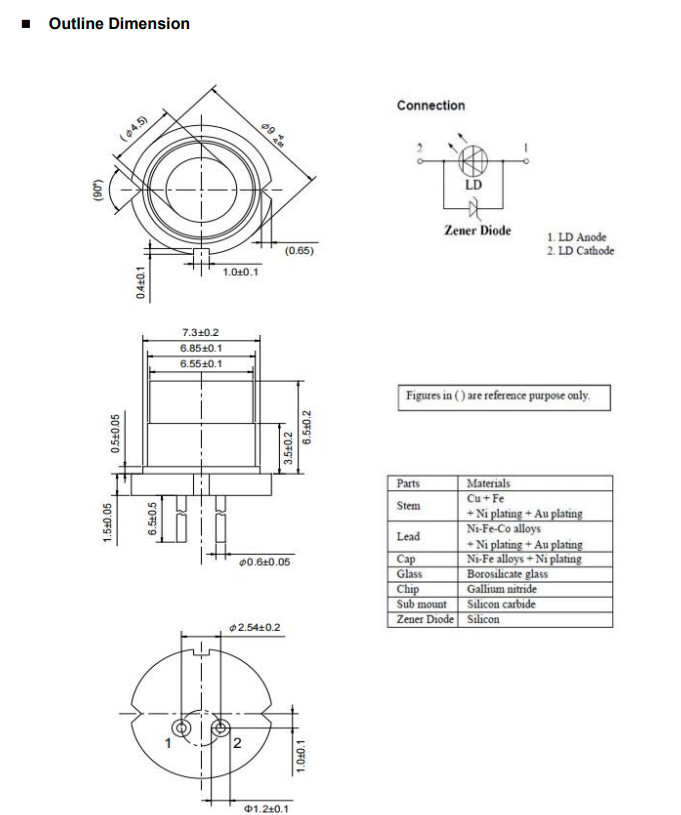 455nm 5W Blue Laser Diode