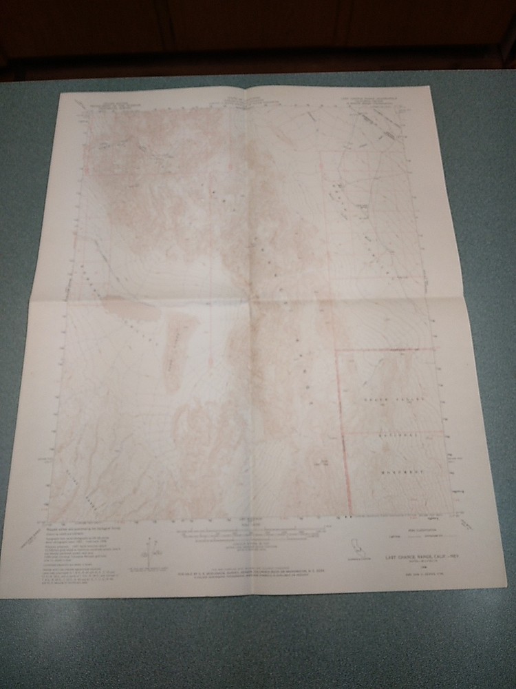 Last Chance Range California Map 1958