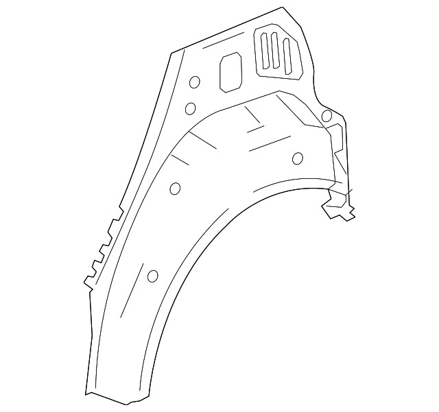 Genuine GM Rear Driver Side Wheelhouse Outer Panel 95486719