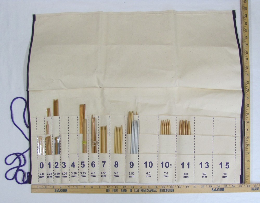 Doublepoints By Circular Solution Heavy Duty Canvas Carry/Hang Case w/Needles