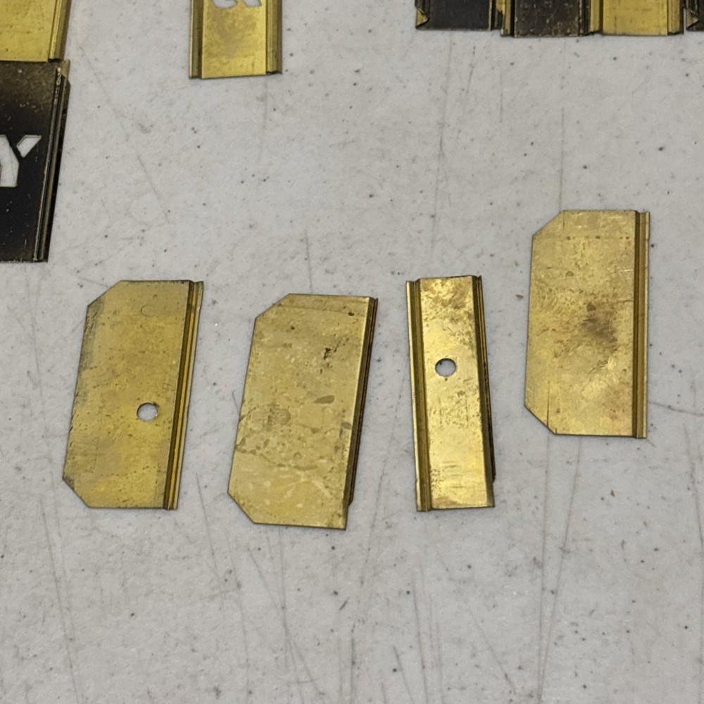 2” Reusable Brass Stencils 42 pc Interlock Numbers Letters 1/2”