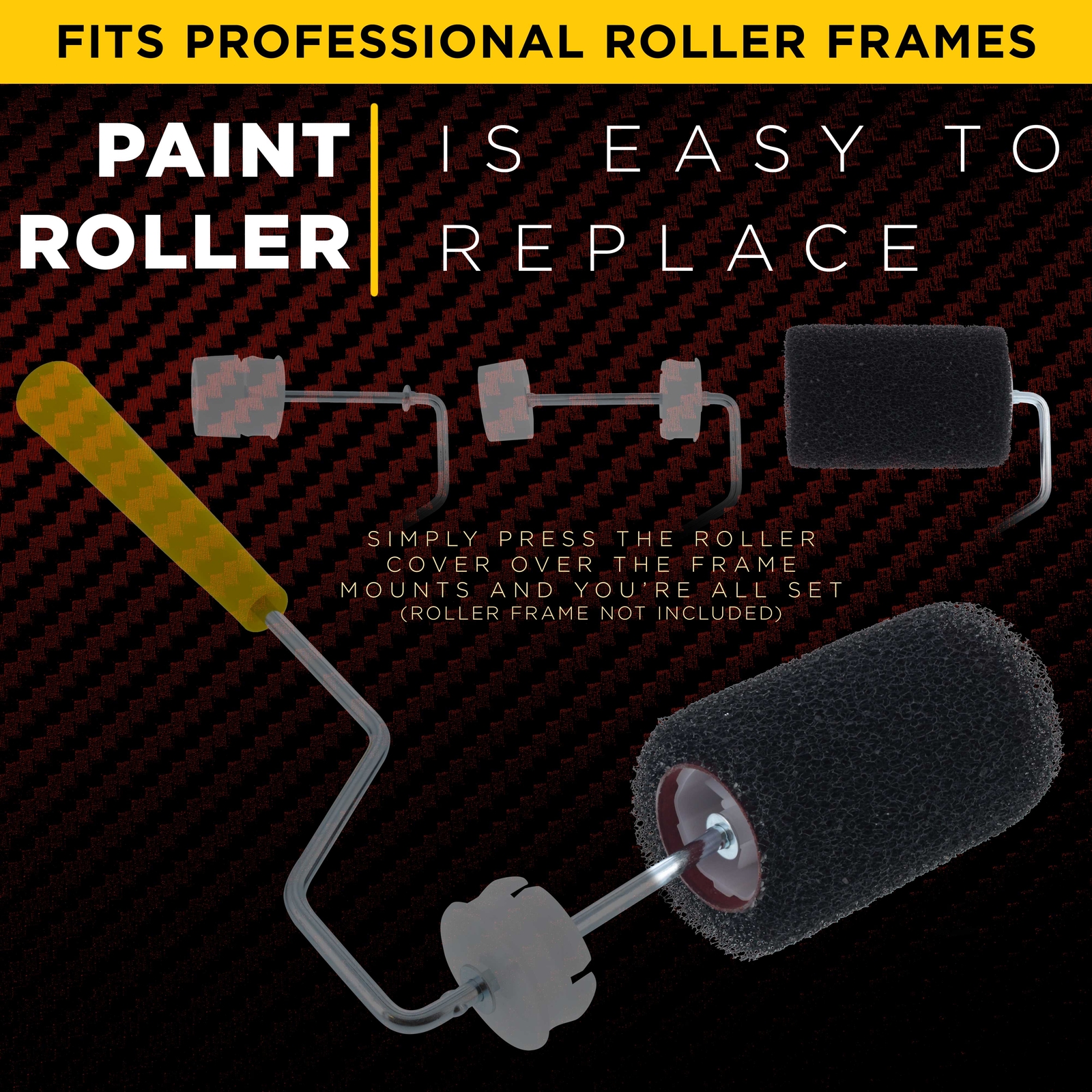 4" Textured Bed Liner Roller Covers, Roll-On Custom Coat Truck Bedliner Paint