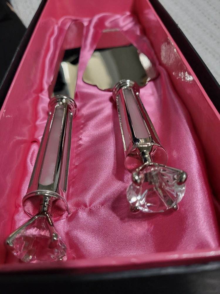 Wedding Anniversary Diamond Cake Knife & Server