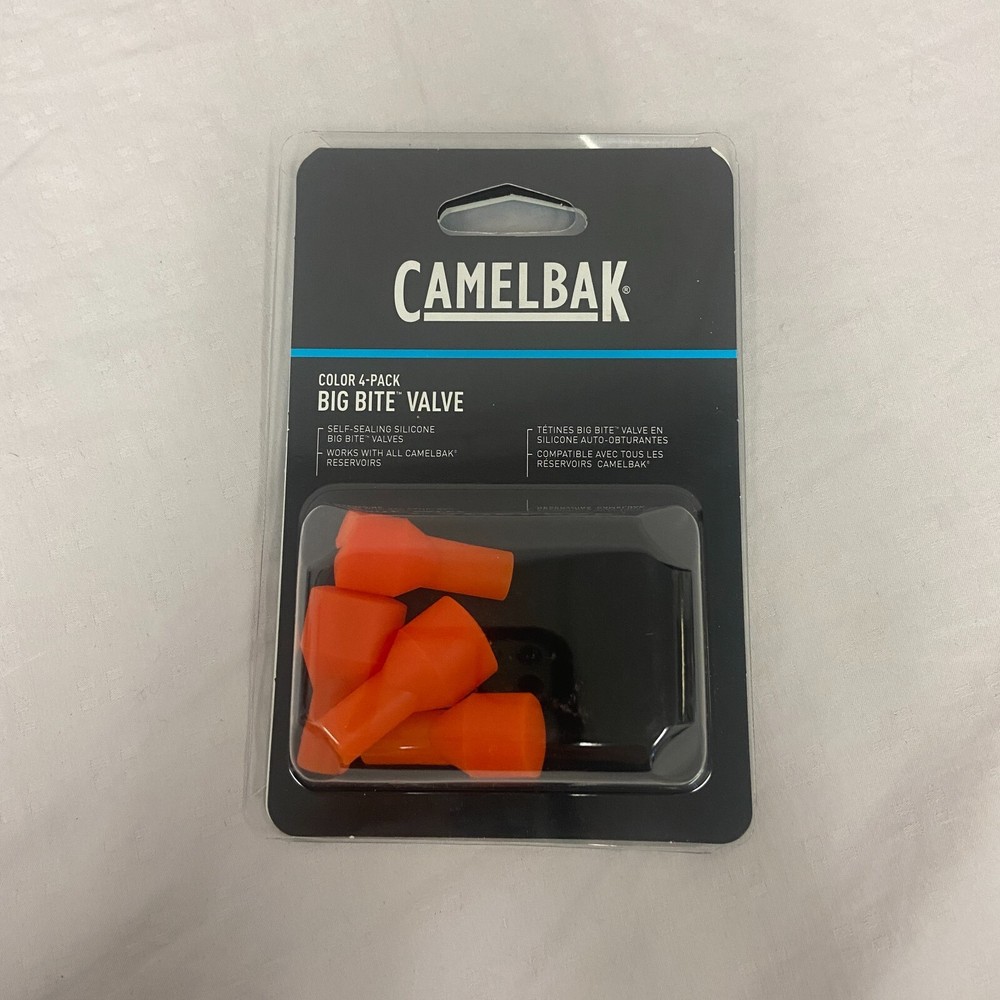 Camelbak Hydration Pack Big Bite Valve Replacement Orange 4-Pack NEW