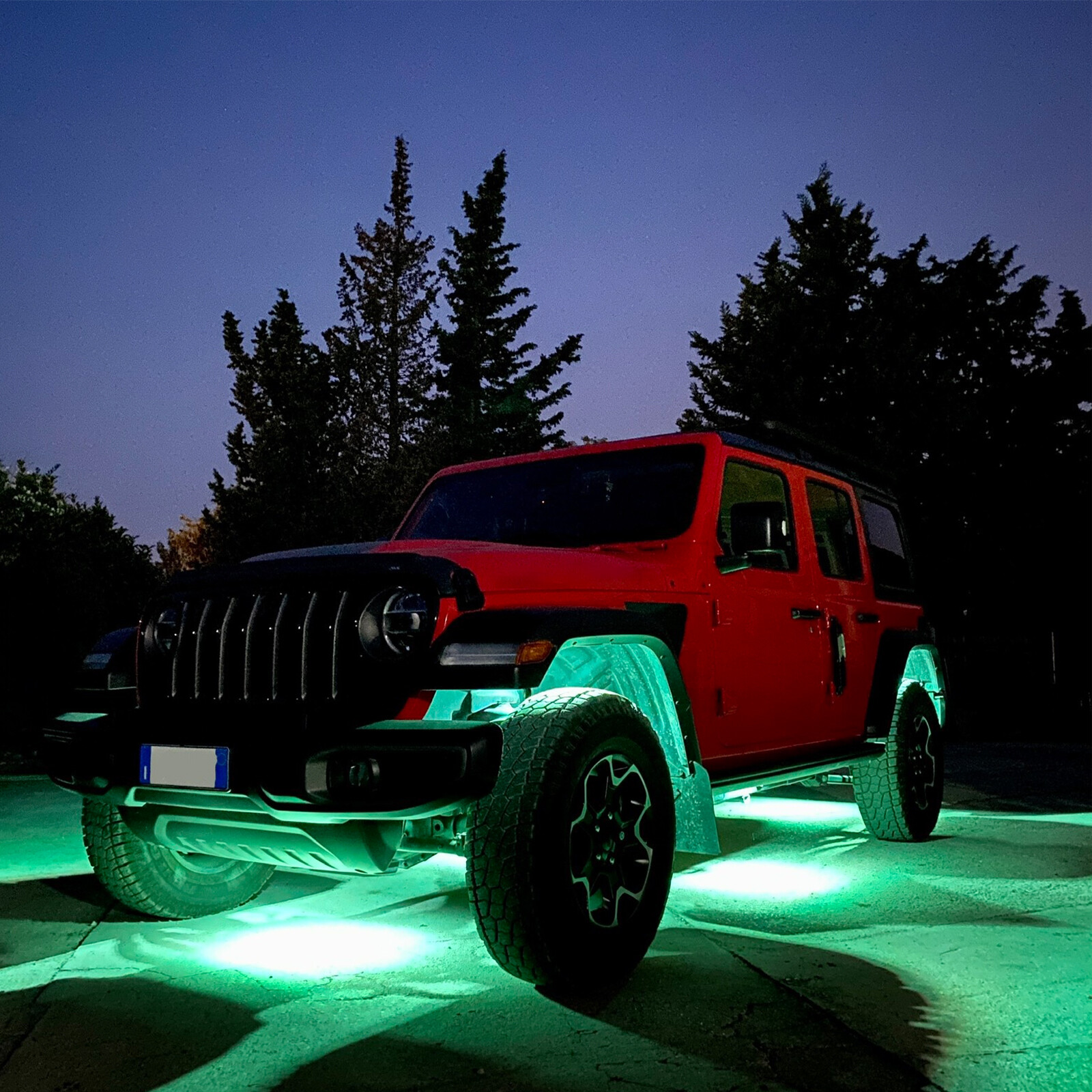 12 Pods RGB LED Rock Lights, 3 Control Way Bluetooth Remote & Fob Underbody Lamp