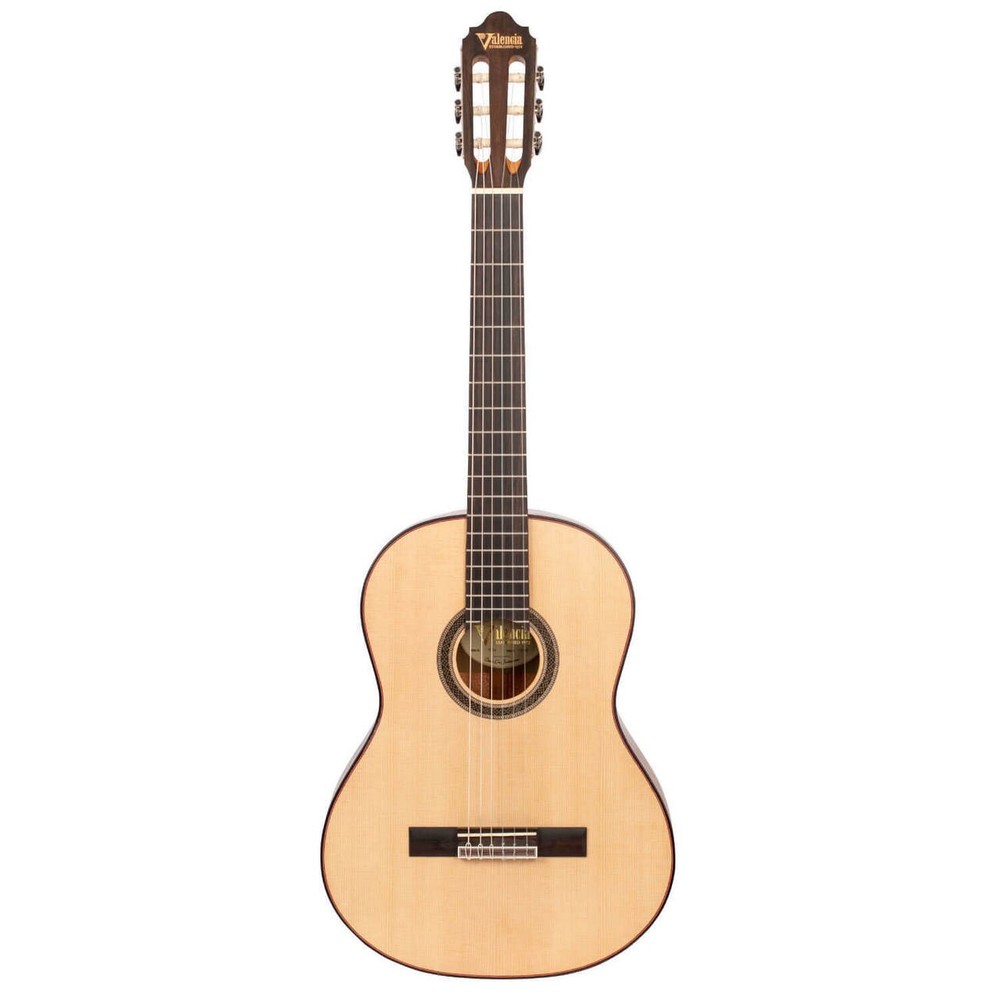 Valencia VC704 Classical Guitar 650mm Solid Sitka Spruce Top with Soft Case