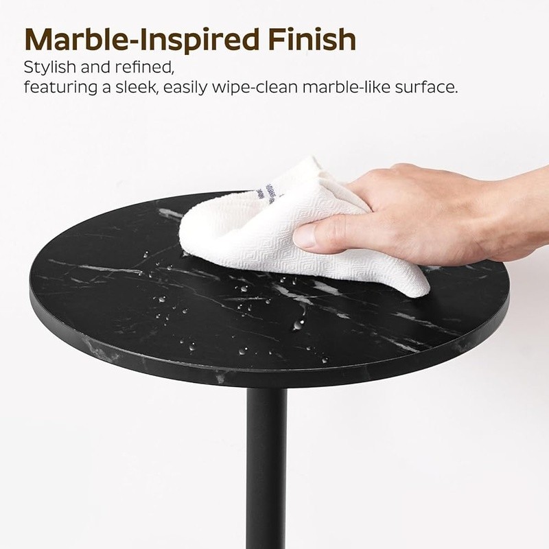 Sturdy Round Side Table Compact End Table Storage Display in Small Spaces New