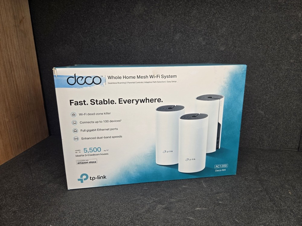 TP Link Deco M4 (3-Pack) Wi-Fi System, OBN, K4