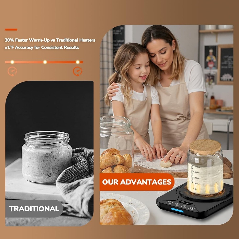 Sourdough Starter Warmer with Precise Thermostat – Ultimate Baking Tool