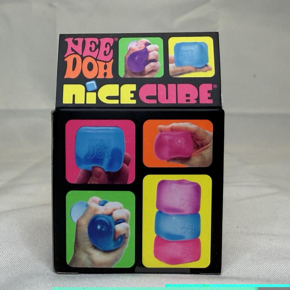 NeeDoh Nice Cube Super Solid Squish Pink Stress Toy New in Box