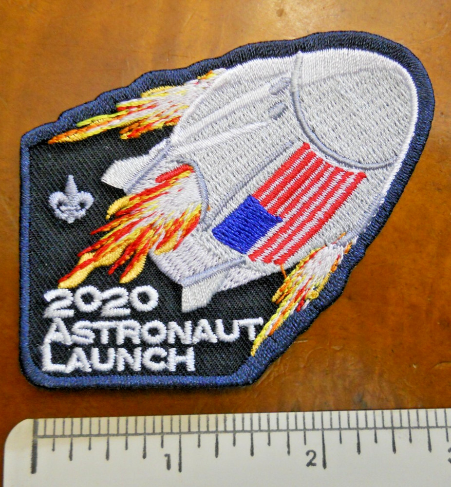 NASA DRAGON PATCH, BSA 2020 ASTRONAUT LAUNCH PATCH ( NEW WITH TAGS)