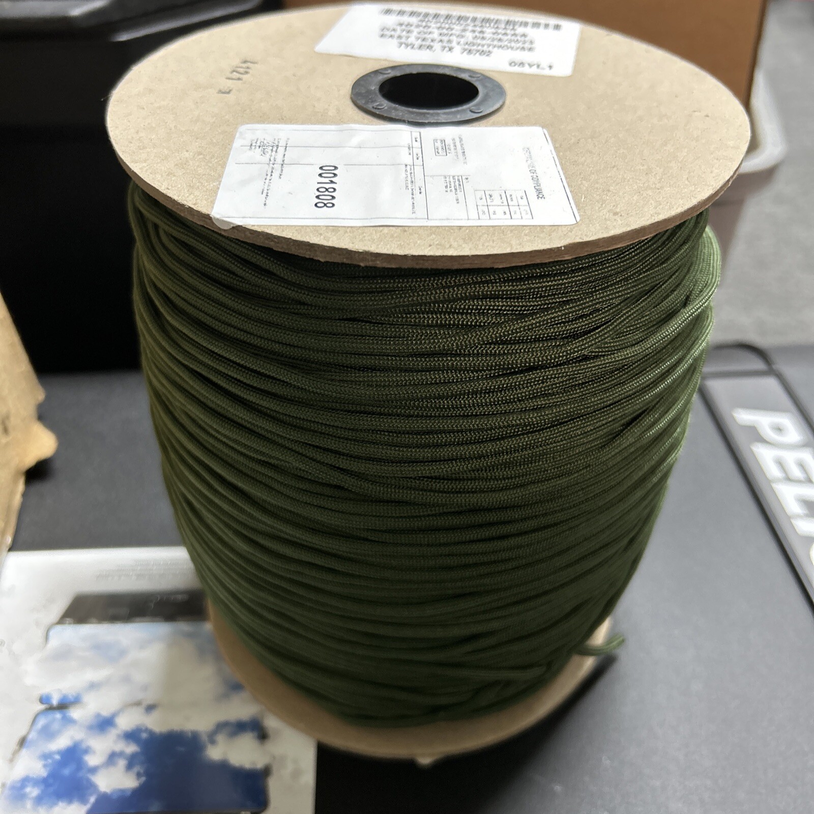 1200 feet Camo Green Nylon Cord Spool Brand New