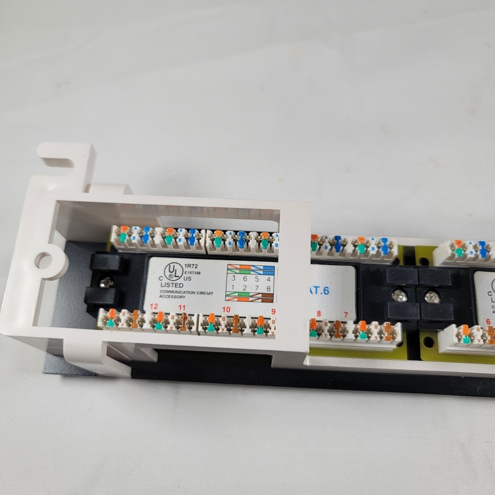 Cat6 UTP 12 Port Network Mini Patch Panel 110 with Surface Wall Mount Bracket