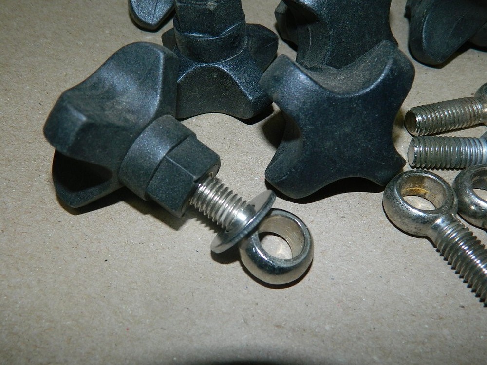 Value Guide Adjustable Conveyor Swivel Knobs 1/2" SS Eye Bolt M10 TH 15pcs LOT-D