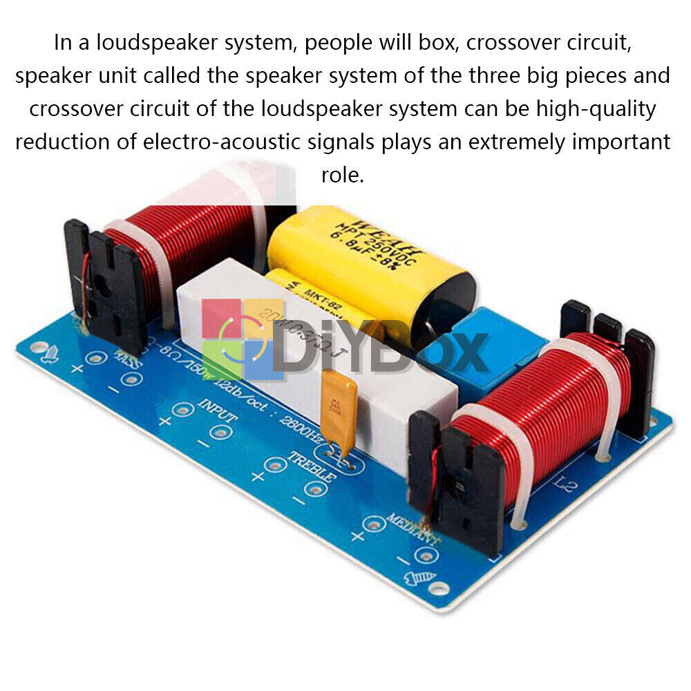 Crossover 3way Crossover Filter HiFi Speaker Modification Upgrade Filter 120W