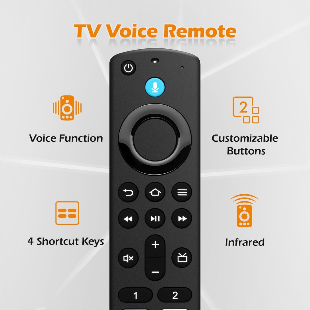 Replacement Voice Remote Control Compatible with Fire Multi color buttons