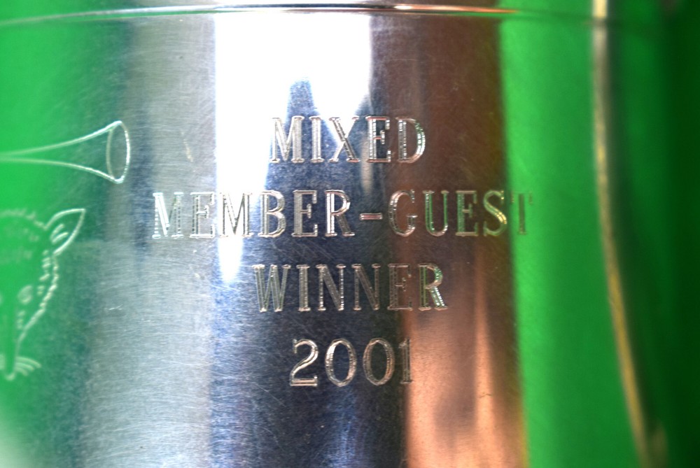 Myopia Hunt Club c2001 Silver Plate Cocktail Pitcher