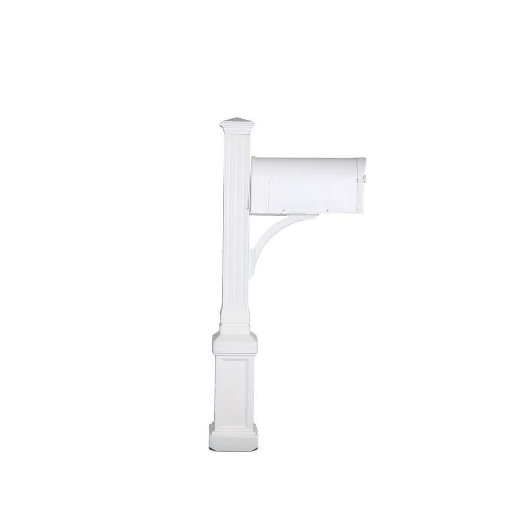 The Lexington Mailbox and Post Kit, White