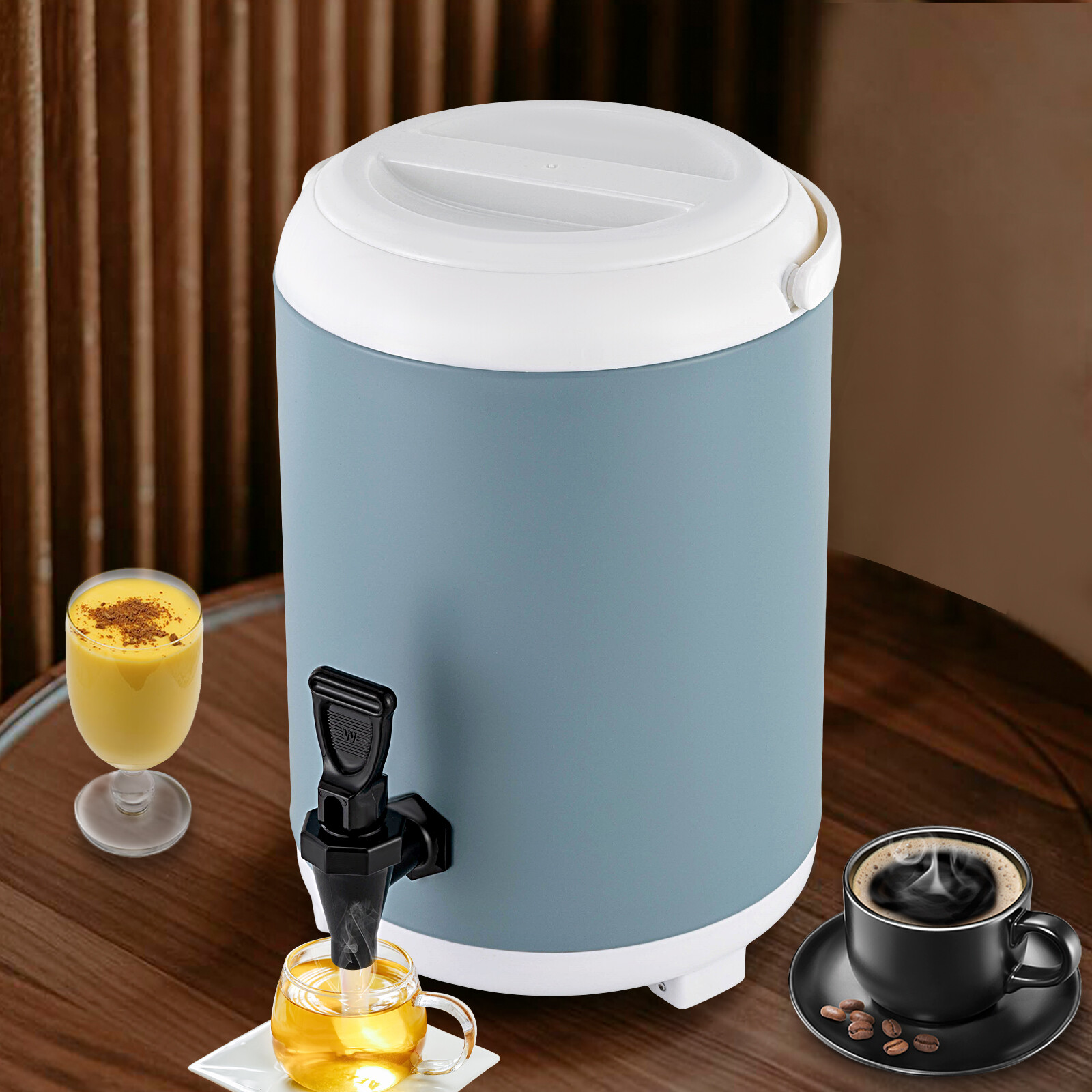 Insulated Beverage Dispenser Thermal Hot & Cold Drink Dispenser 8L/1.9 Gallons