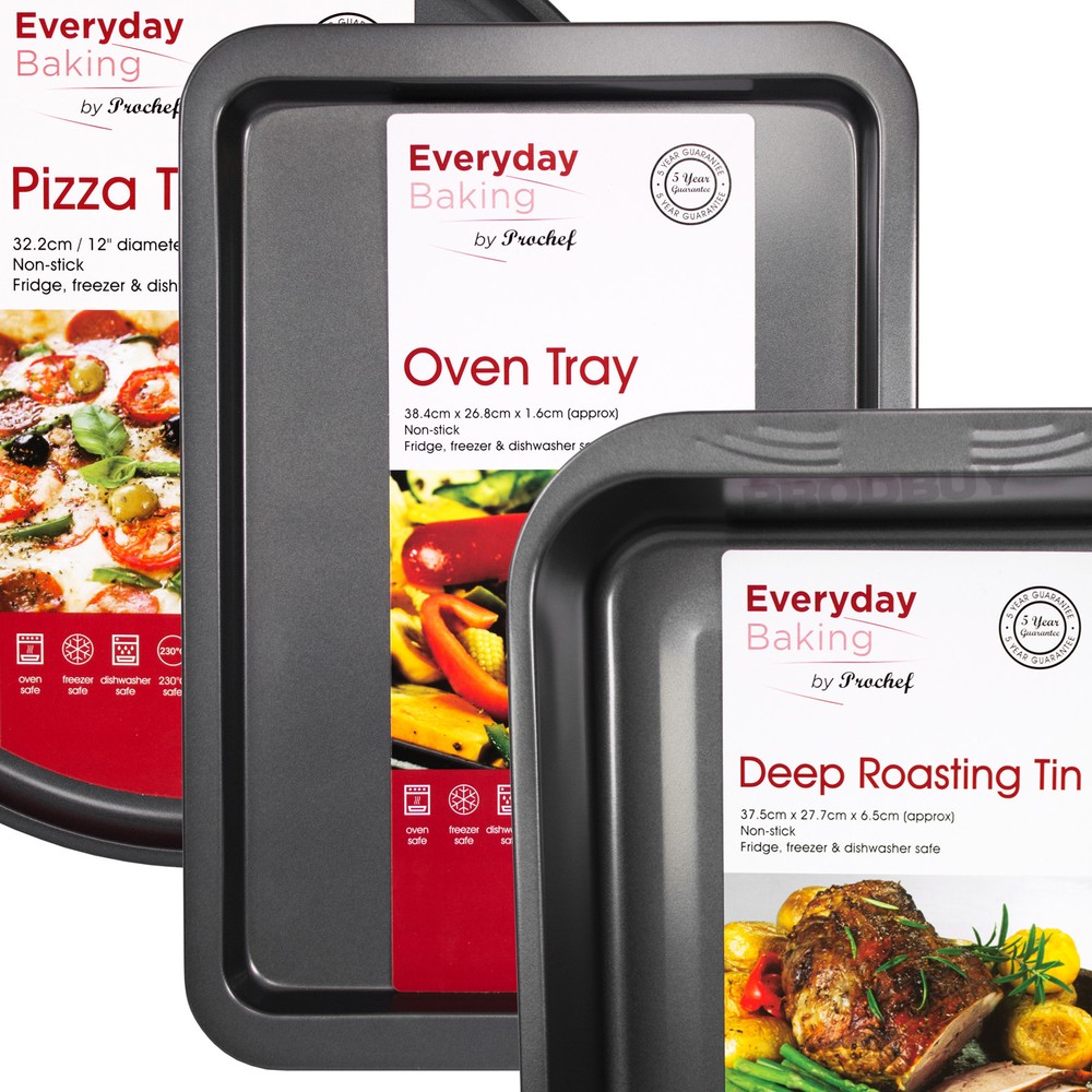 Prochef Baking Tray Range - Choice of Items & Sets - Kitchen Bakeware Cooking