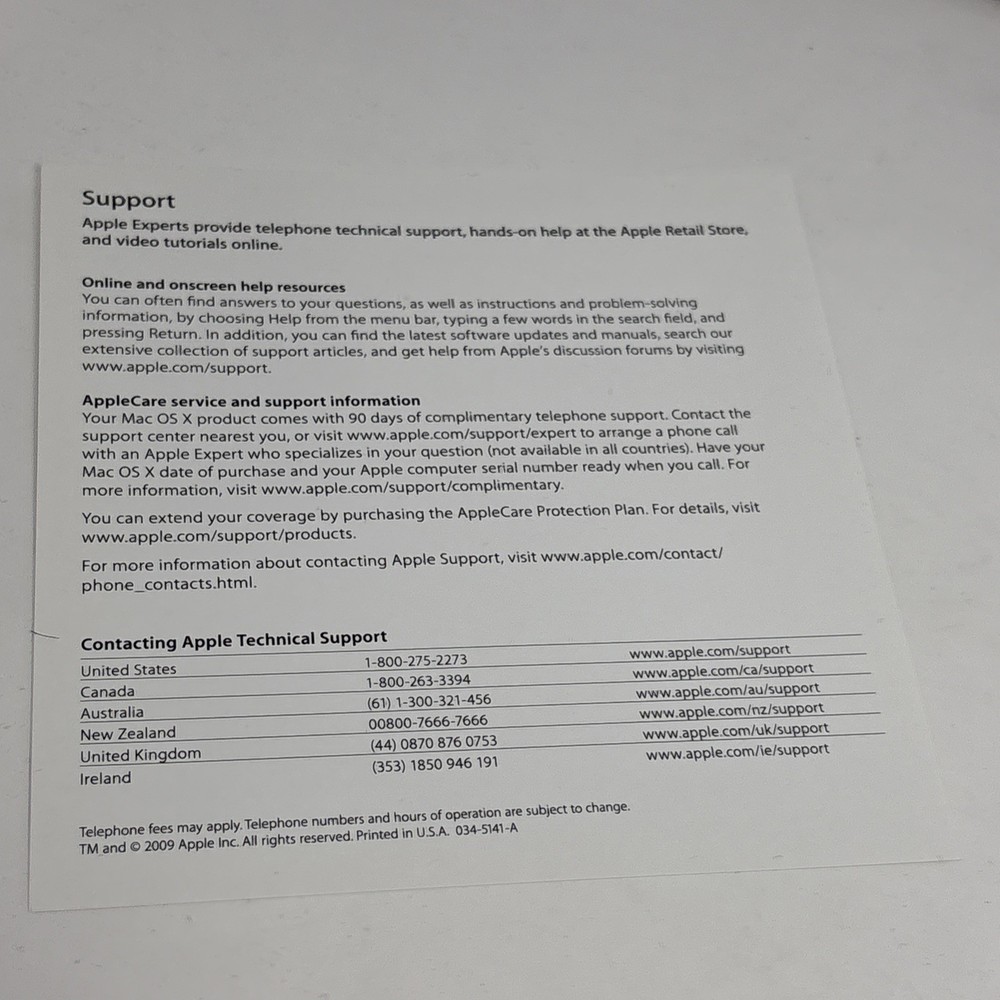 Apple Mac OS X Leopard Version 10.5.4 & Snow Leopard 10.6.3 Install DVDs Retail