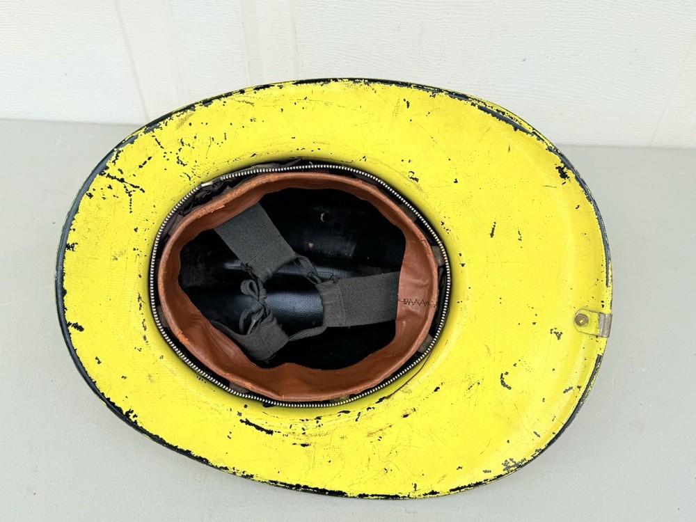 Vintage Fire Helmet Yellow