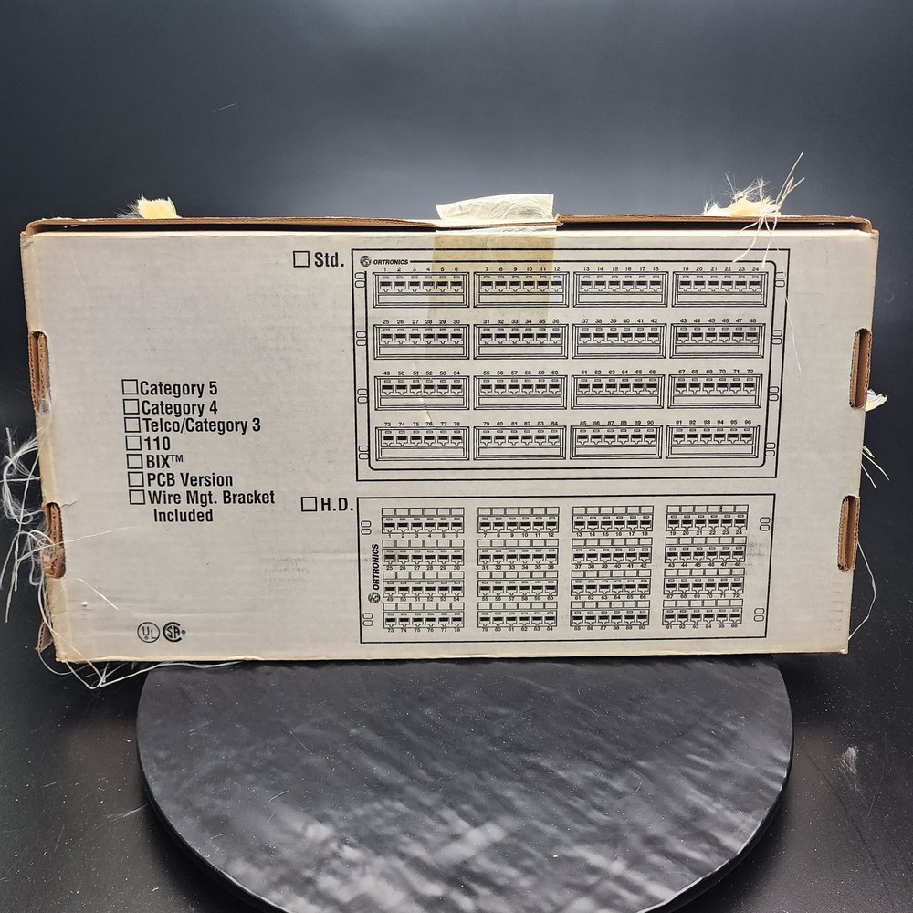 New! Ortronics OR-851000354 96-Port Cat-5 Patch Panel Ethernet Network 🌐🔌
