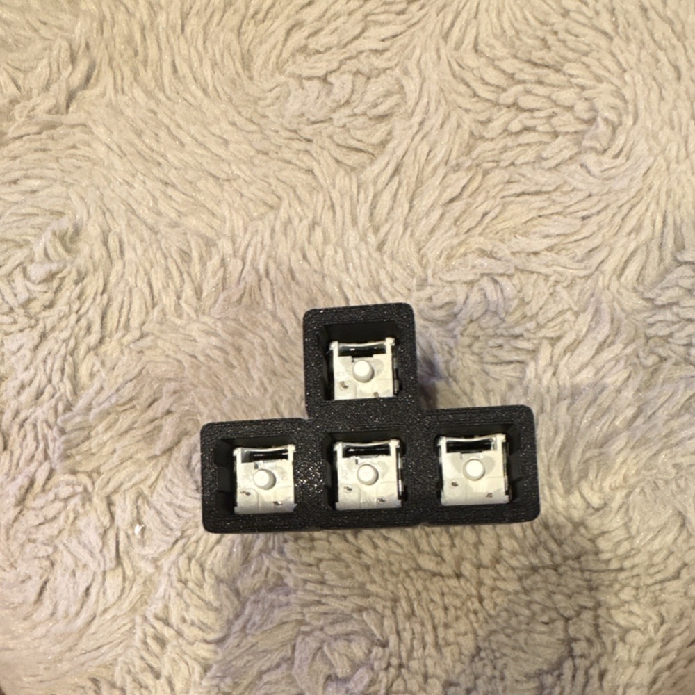 3-D Printed black WASD fidget keys