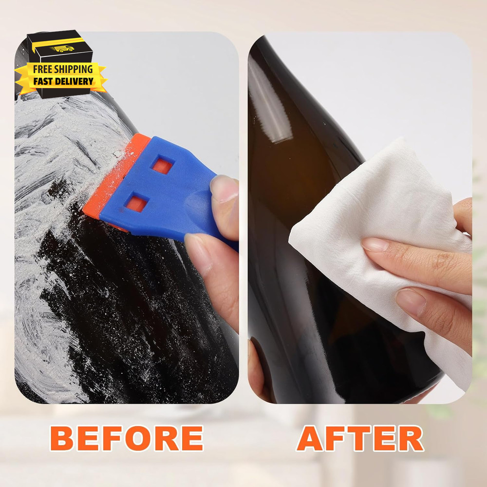 Plastic Razor Blades, 200 Pcs Double Edged Safety Scraper Blades, Plastic Scrape