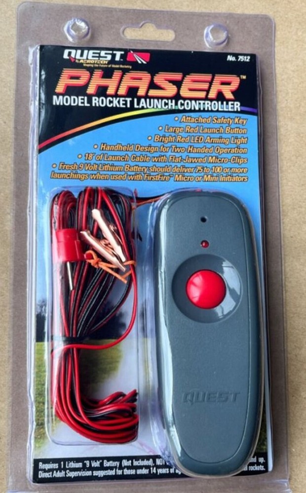 Quest Flying Model Rocket Accessories Launch Controller Phaser QST 7512
