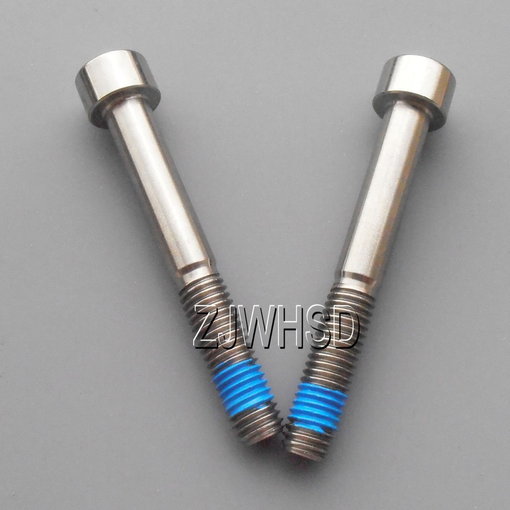 2pcs M8 x 60 mm Titanium Ti Screw Bolt Allen Hex Socket Cap Head + Thread Locker