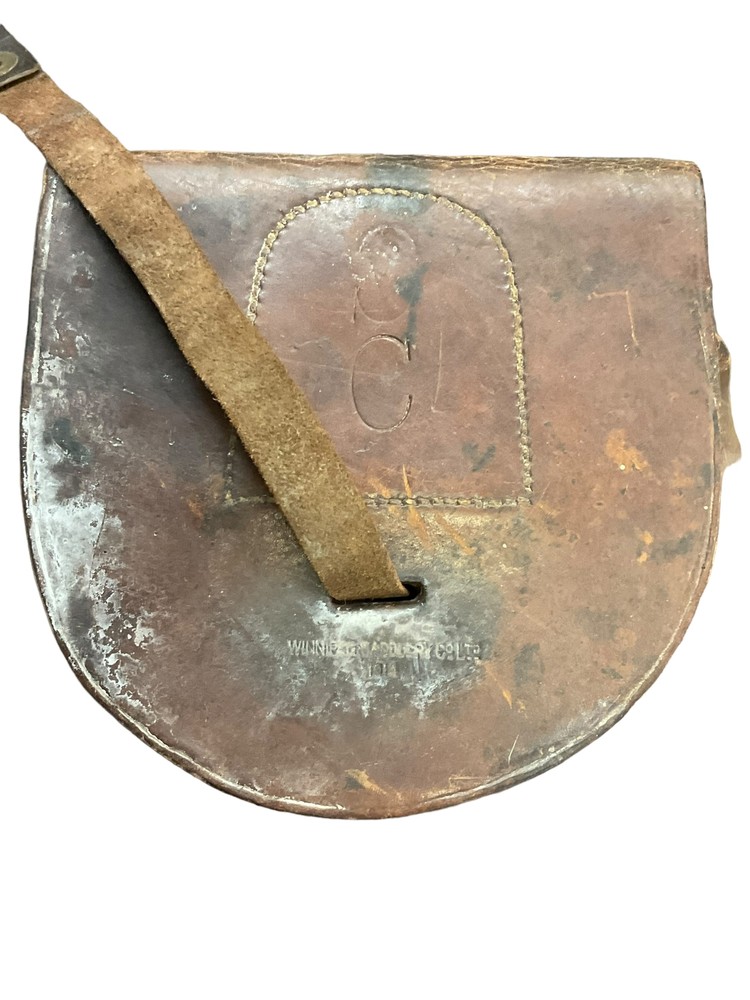 WW1 Canadian CEF Cavalry Saddle 1914 Dated C Broad Arrowed Complete