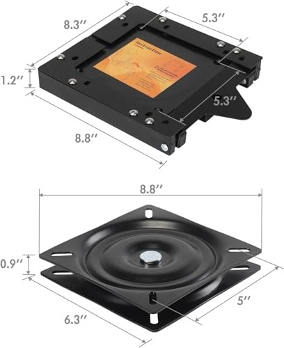 ERGOSEAT Quick Disconnect Boat Seat Mount Swivel (2PC)