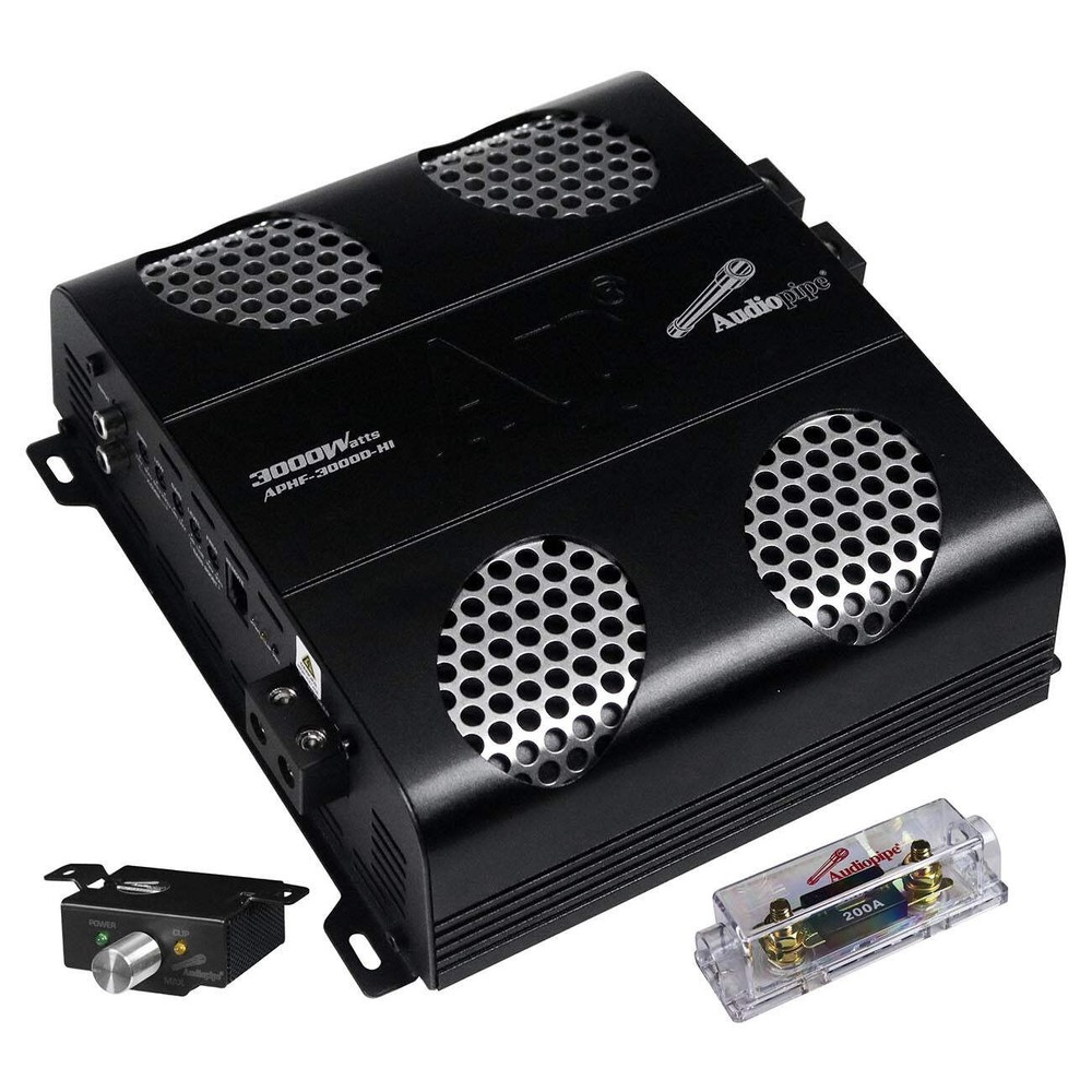 Audiopipe APHF3000DH1 Full Range Class D Monoblock Amplifier – 3000 Watts