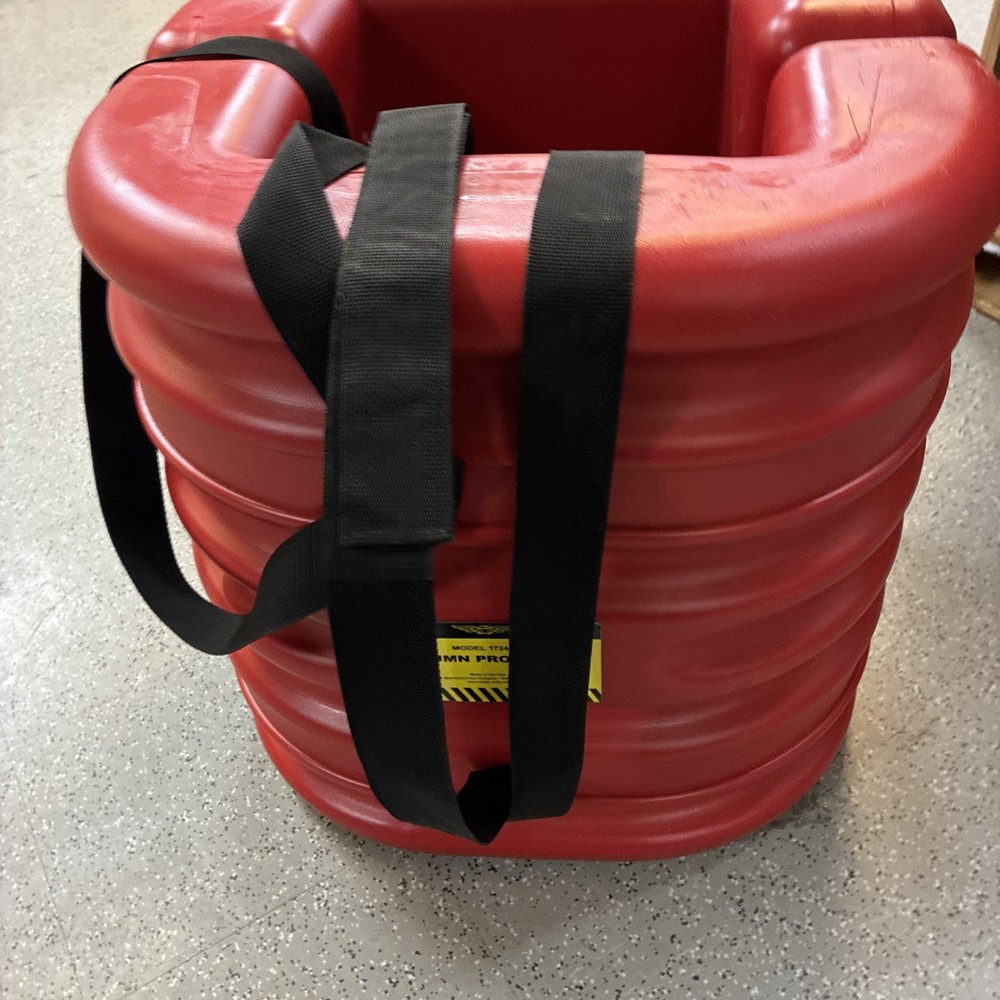 12" Column Opening 24" High Eagle Column Protector Red 1724-12