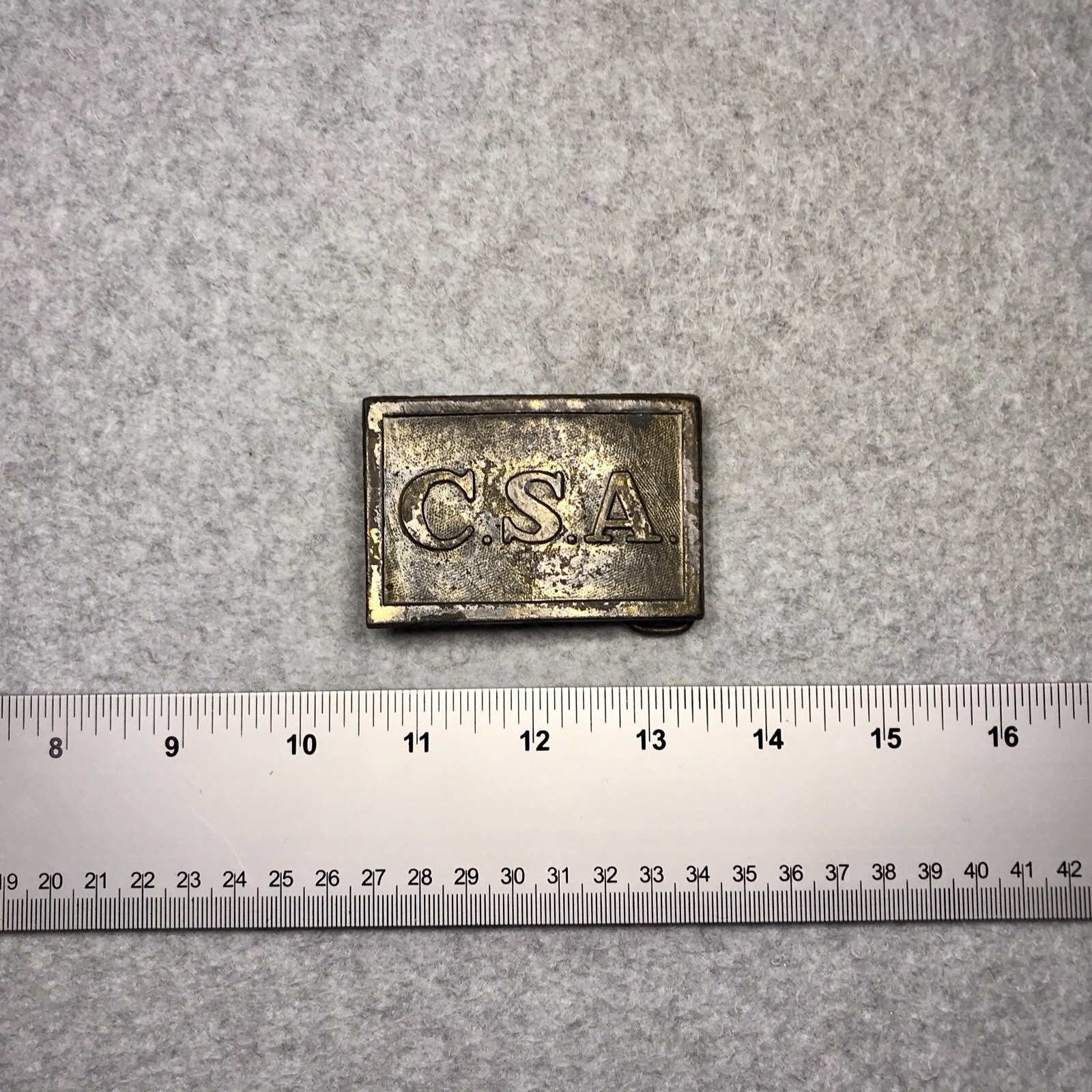 Vintage CSA Belt Buckle Antique Style Military CivilWar Confederate Reproduction