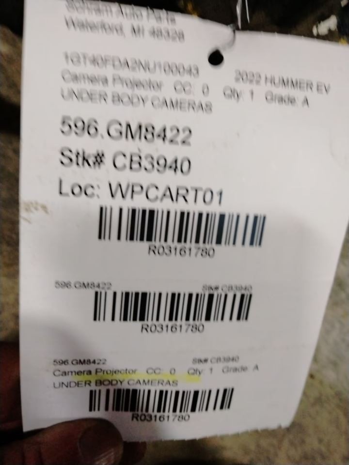 HUMMER EV 2022 Camera/Projector 3161780