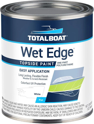Professional Flat White Marine Polyurethane - Scratch/Weather Resistant Quart