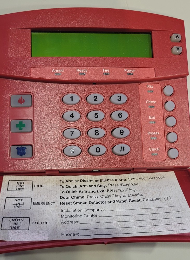 CADDX GE Security Interlogix NX-148E CF LCD Keypad