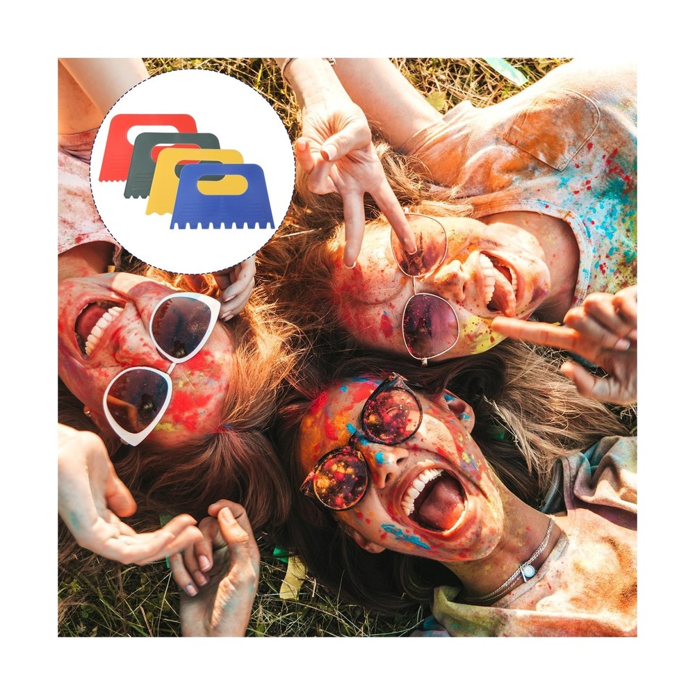 4 Pack Texture Tools for Plaster Plastic Paint Scraper Tool Art Paint Scraper...