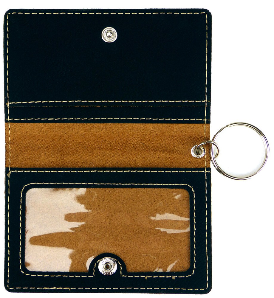 Sunflower Laser Engraved Leatherette Keychain Wallet
