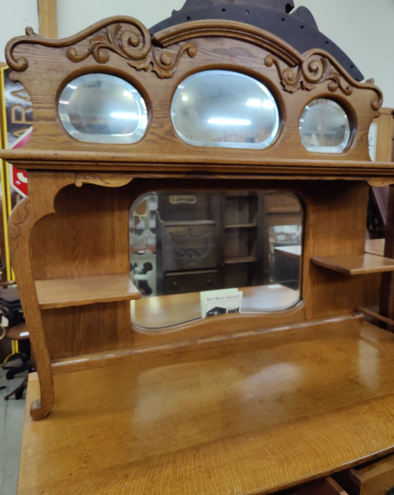 Solid Oak Sideboard Buffet c1890-1910 Golden Oak Era~Nice Finish