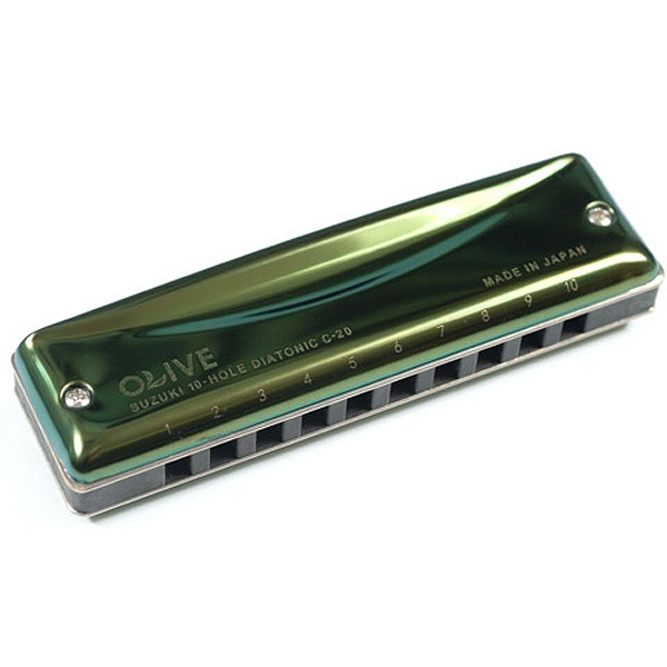 Suzuki Olive Harmonica - NEWEST MODEL- Solid Poly Comb - Pick Your Key!