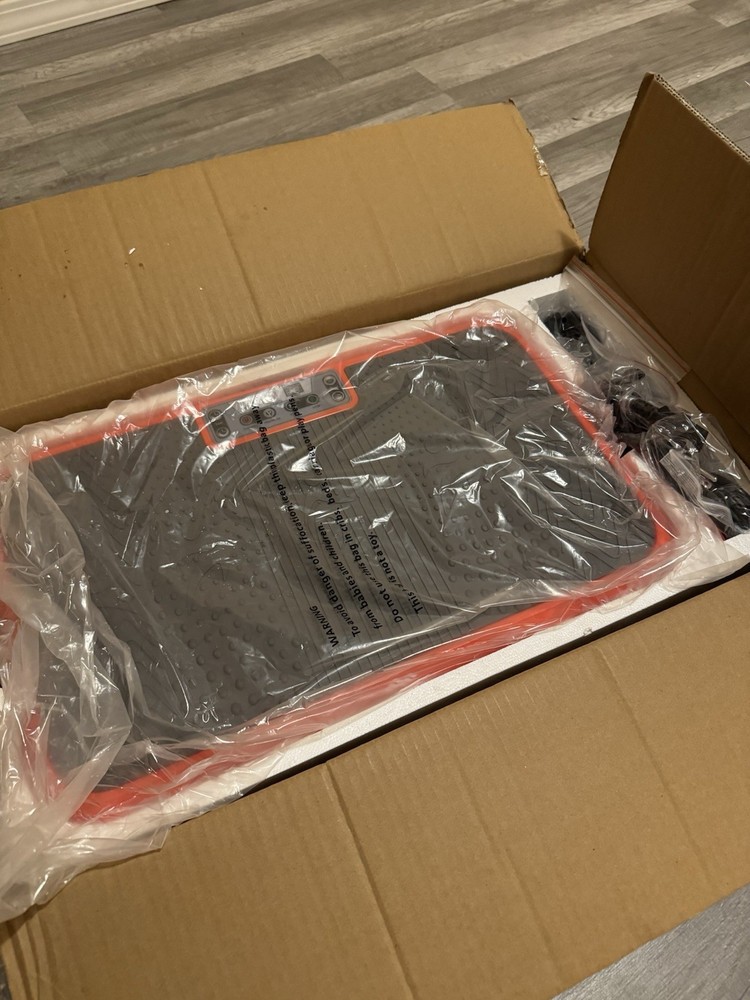 Powerfit Elite Vibration Plate Exercise Machine W/ Loop Resistance Bands Remote