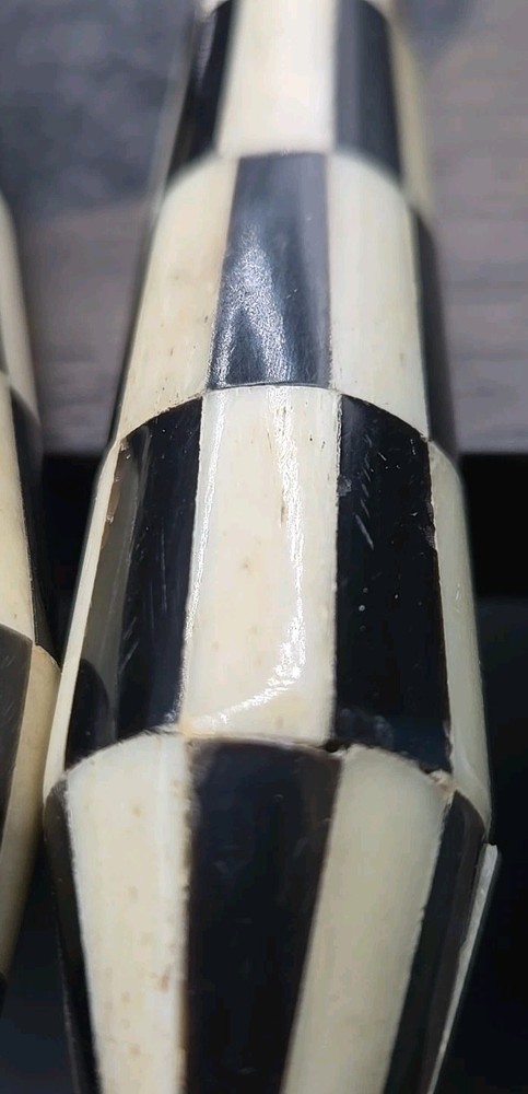 Unique TWO'S COMPANY Made in India Checkered Style SERVING SALAD FORK SPOON