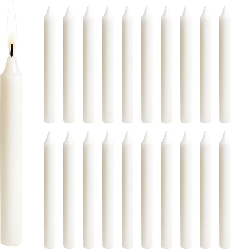 Versatile 20-Count Unscented Candles - Ideal for Chime Holders & Parties