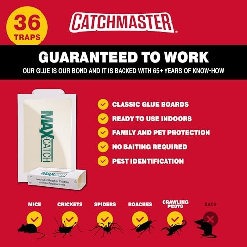 Catchmaster Max-Catch Glue Traps for Mice & Insects 36 Pack
